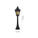 Aluminum Garden Bollard Light with Glass Shade for Pathways