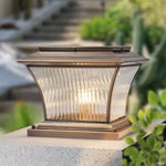 European Copper Outdoor Pillar Light with Brass Finish, IP65 Waterproof for Garden and Villa