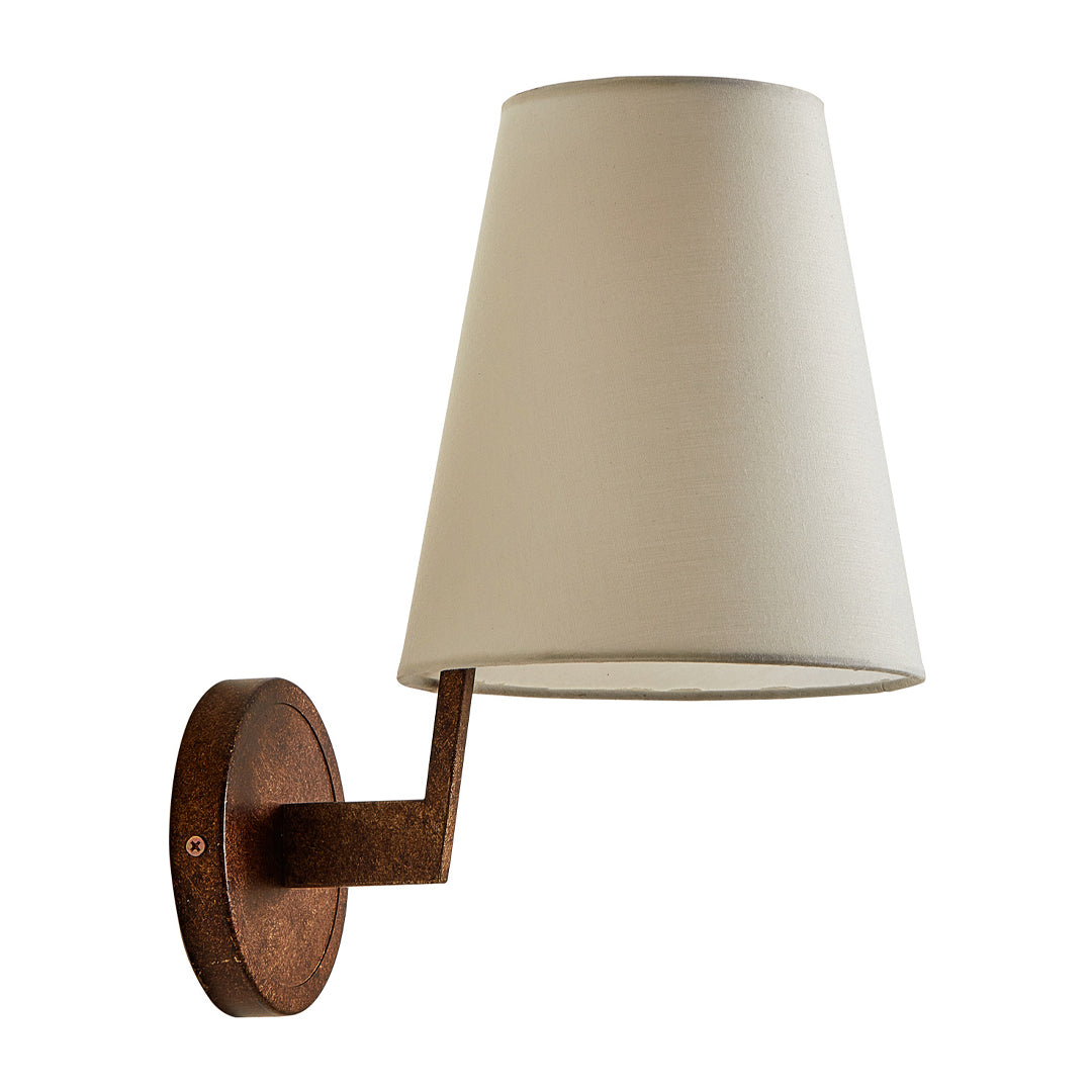 Modern Literary Iron Wall Sconce with Fabric Shade