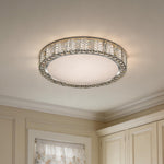 Lumière Cristal Flush Ceiling Light in Gold with LED Crystal Accents