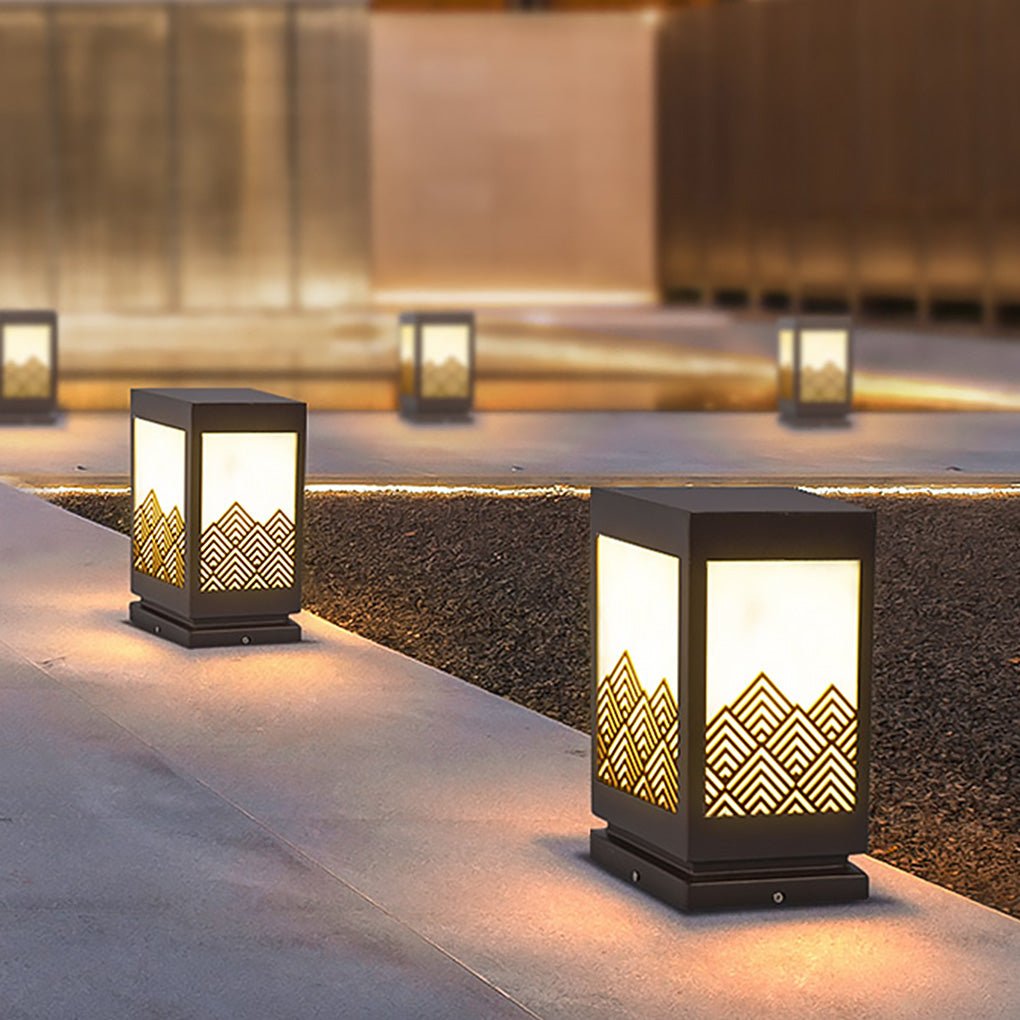 Modern Rectangular Stainless Steel Landscape Light for Courtyard and Pathway
