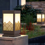 Modern Rectangular Stainless Steel Landscape Light for Courtyard and Pathway