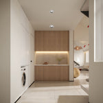 Recessed LED Downlight in White Aluminum with Anti-Glare Design