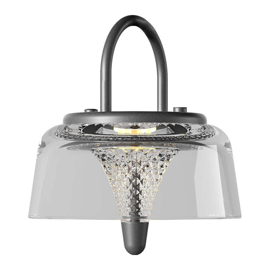 Lumina Clear Glass LED Pendant Light with Solar Power