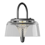 Lumina Clear Glass LED Pendant Light with Solar Power