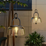 Lumina Clear Glass LED Pendant Light with Solar Power