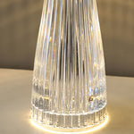 Lumina Clear Acrylic Portable Table Lamp with Touch Dimming