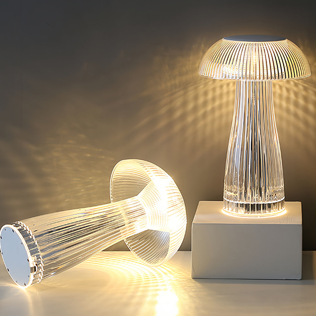 Lumina Clear Acrylic Portable Table Lamp with Touch Dimming