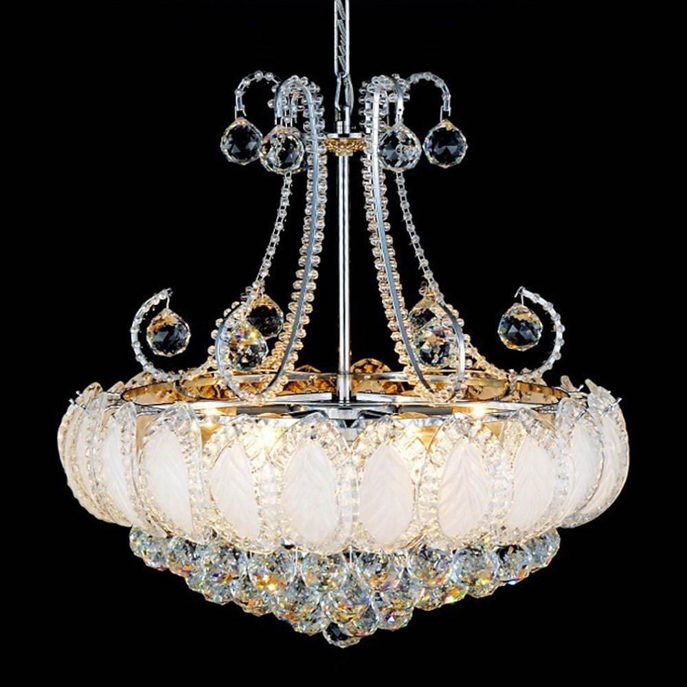 8 Light Modern Gold Silver Vintage Crystal Chandeliers For Living Room