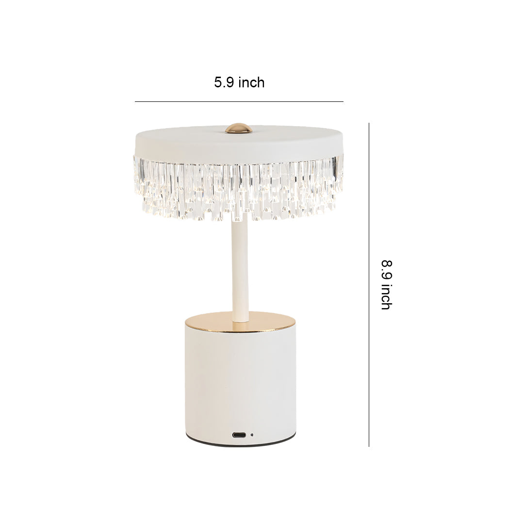 Fringe Table Lamp – Minimalist Rechargeable LED Desk Light