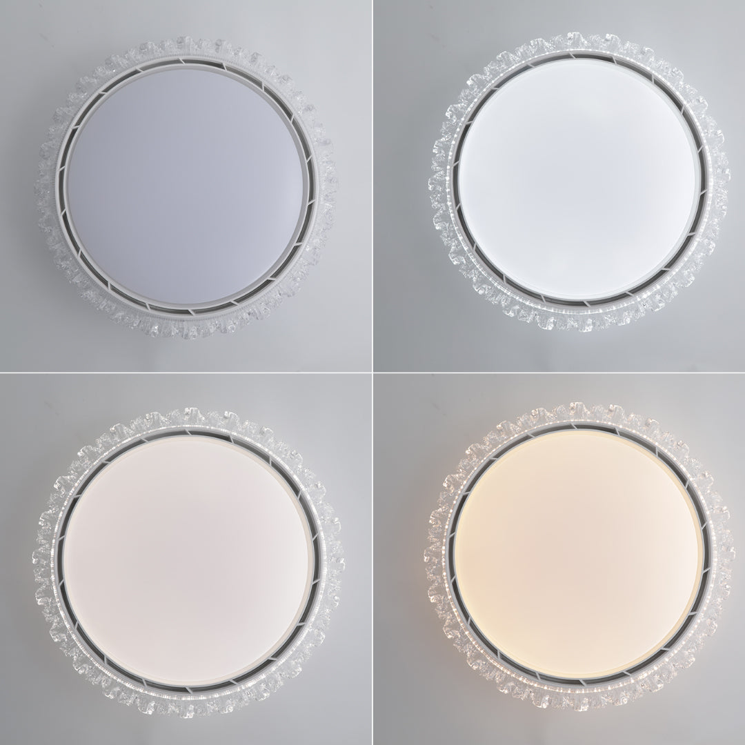 Minimalist Bladeless Ceiling Fan with Dimmable LED Light