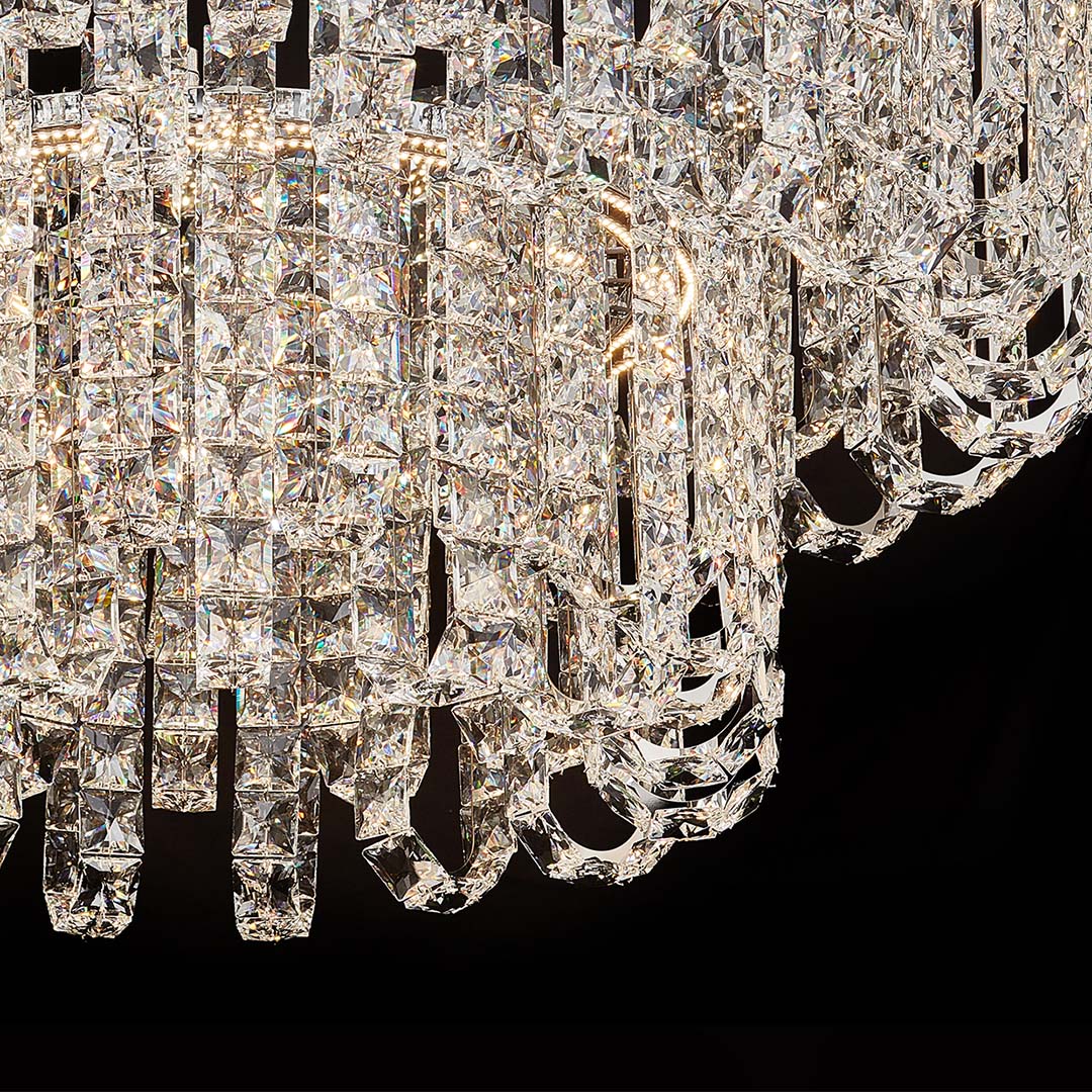 Lumina Crystal Chandelier – Modern Minimalist Pendant for Elegant Interiors