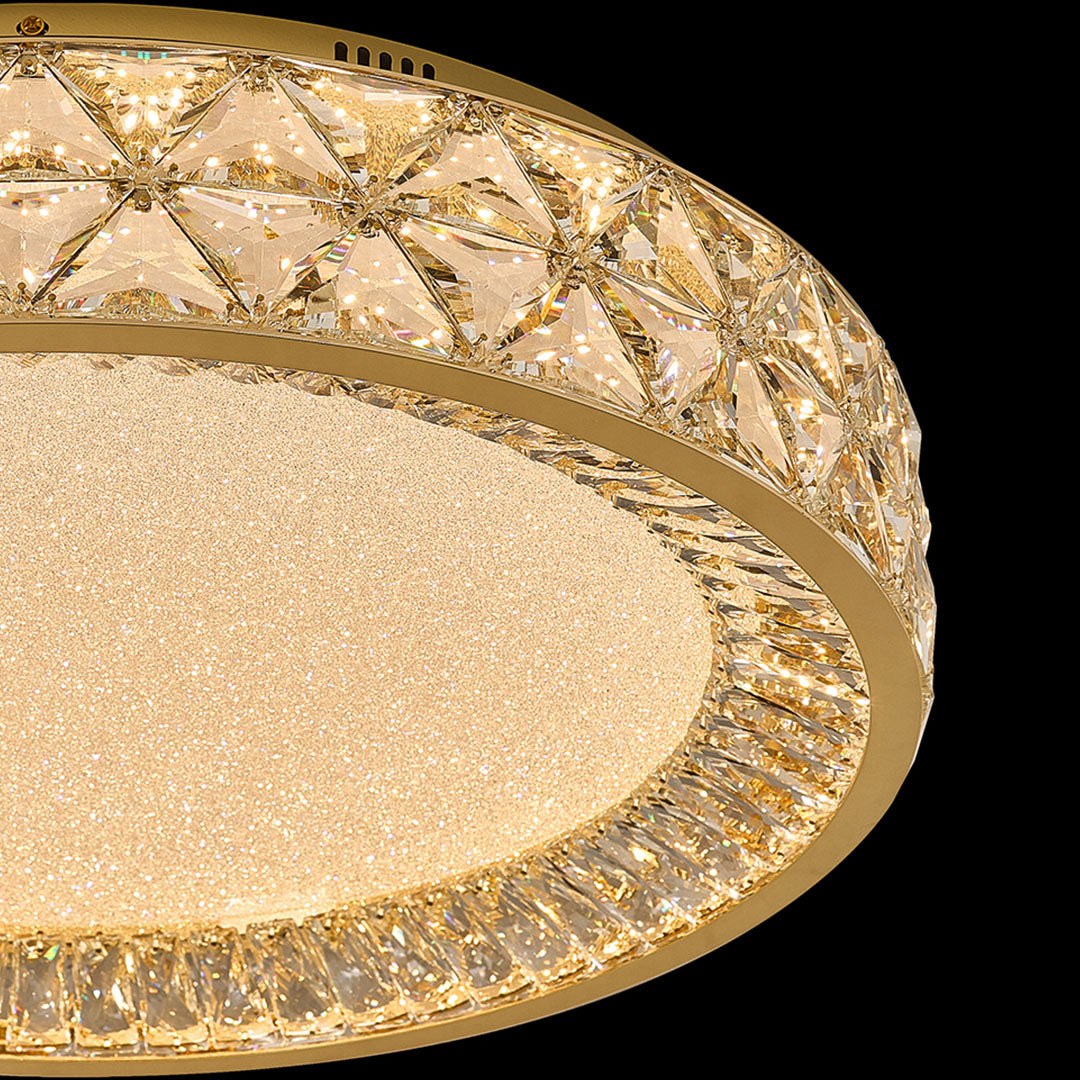 Aurelia Crystal Flush Mount Ceiling Light in Champagne Gold