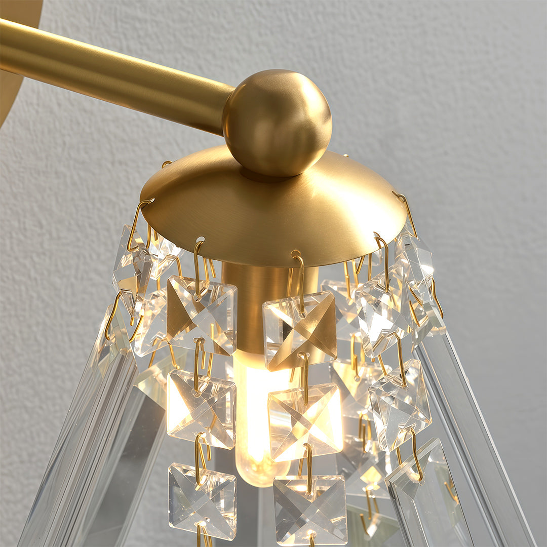 Solid Copper Crystal Wall Sconce Modern Luxury Lighting