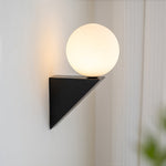 Nordic Glass Globe Wall Sconce with Adjustable Light Modes