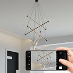 Nordic Minimalist LED Linear Chandelier for Modern Interiors