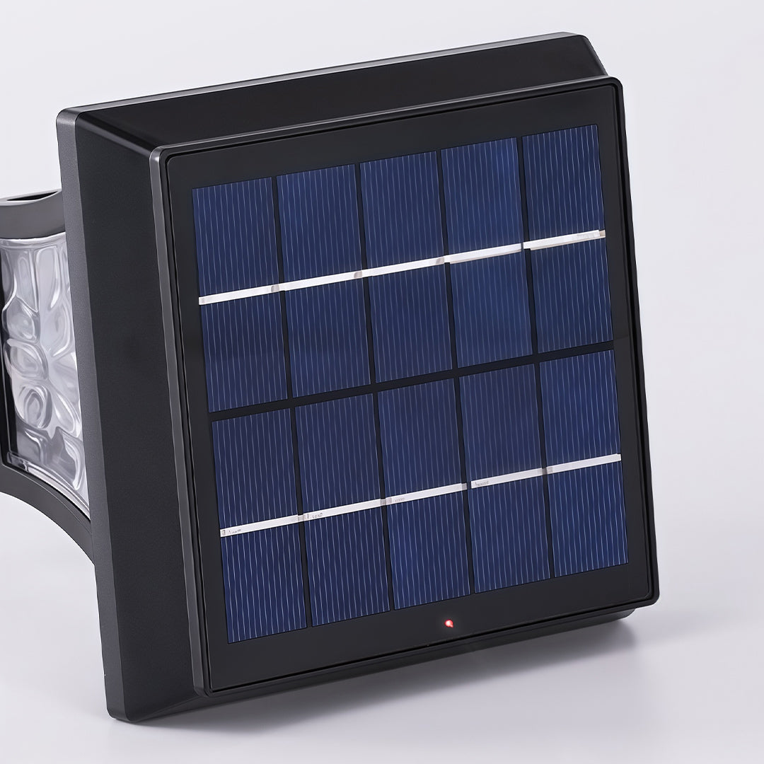 Solar Path Light in Black Aluminum with Dual-Color LED for Garden Walkways