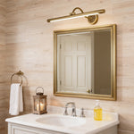 American Retro LED Vanity Light for Bathroom Mirror, Brass & Copper