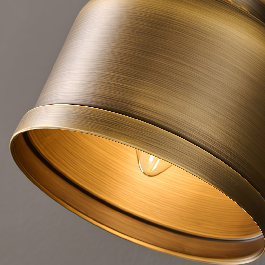 American Retro Solid Brass LED Wall Sconce for Bedroom and Living Room