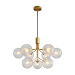 Solid Copper Glass Ball Chandelier | Modern Luxury Pendant Light