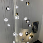 Aurelia Crystal Accent Pendant Light in Teal and Brown