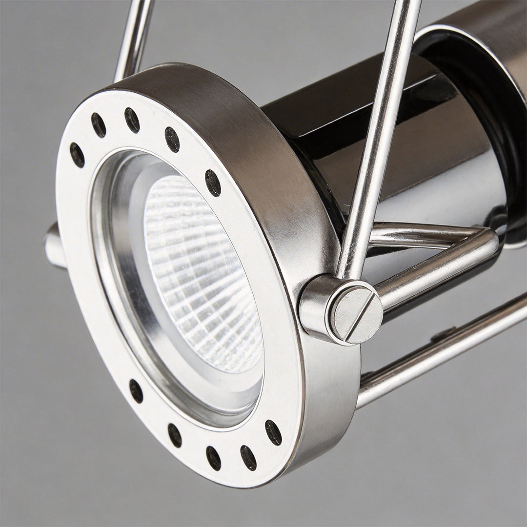 Aurelle Industrial Wall Sconce in Silver Die-Cast Aluminum