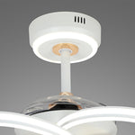 White Ceiling Fan with Integrated LED Light – Modern Nordic Design