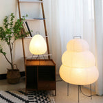 Wabi-Sabi Rice Paper Table Lamp with Aluminum Frame, Minimalist Japanese Design for Bedroom & Study