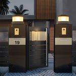 Modern Minimalist Stainless Steel LED Pillar Light for Outdoor Columns