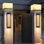 Linear Outdoor Wall Sconce in Black Stainless Steel