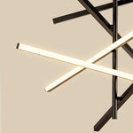Linear LED Chandelier in Iron – Modern Nordic Pendant for Dining & Kitchen