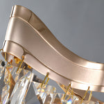Tiered Crystal Chandelier Modern Gold Waterfall Ceiling Light