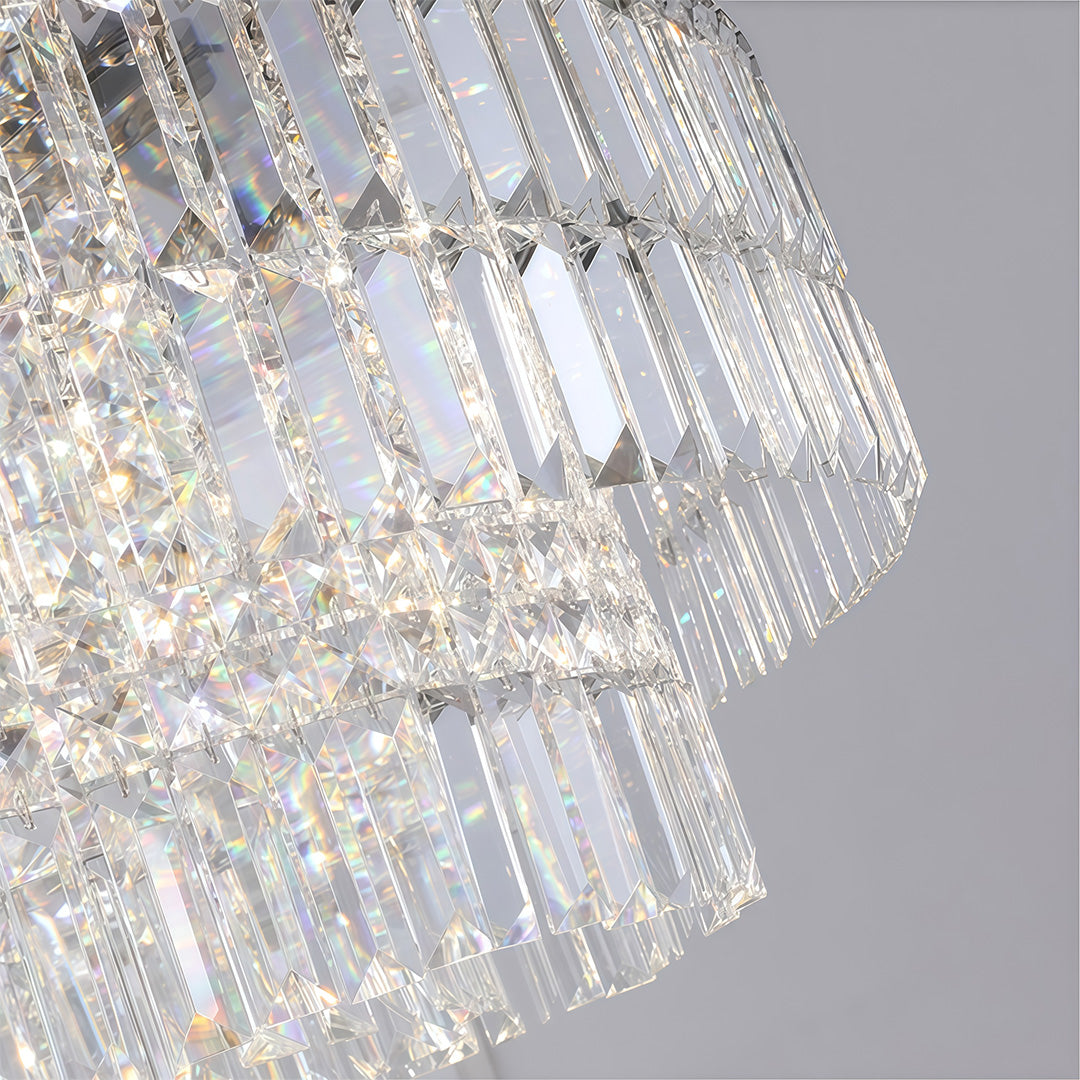 Aurelia Crystal Chandelier – Minimalist Adjustable Ceiling Light