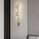 Modern Linear LED Wall Sconce with Pleated Glass Shade