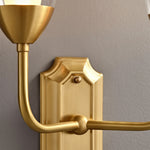Luxury Dual Head Glass Wall Sconce in Solid Copper