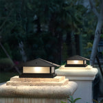 Modern Black Outdoor Pillar Lights – Waterproof Pagoda Garden Post Lighting
