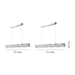 Linear Crystal Pendant Light in Silver Finish for Modern Interiors