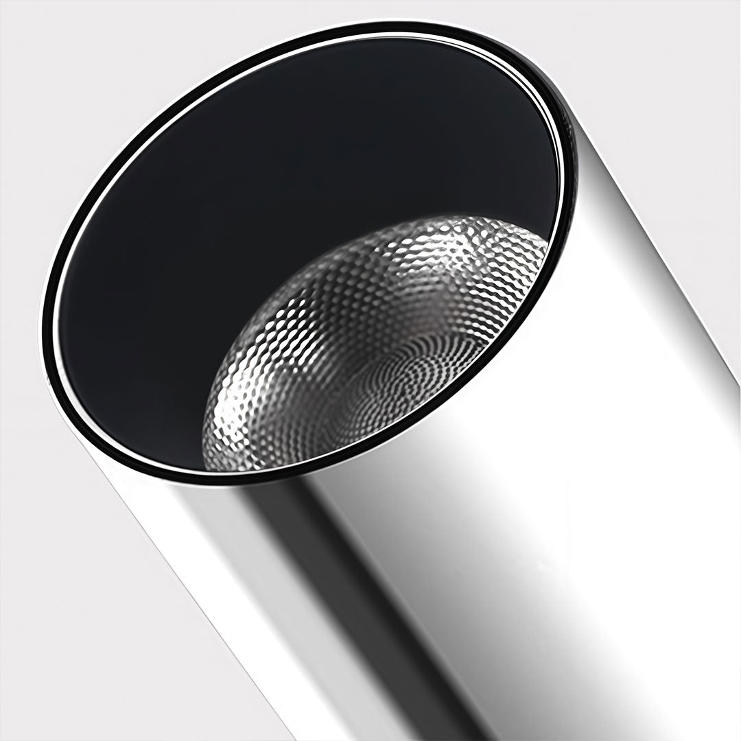 Bauhaus Silver LED Spotlights, Full-Spectrum Directional Ceiling Lights, Set of 2