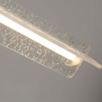 Modern White Linear Pendant Light with Frosted Acrylic Shade for Kitchen Island and Dining Room