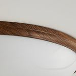 Art Deco Walnut Flush Mount Ceiling Light with Full-Spectrum LED