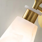 Luxury Brass Wall Sconce with Marble Shade, Minimalist LED Lighting for Modern Interiors