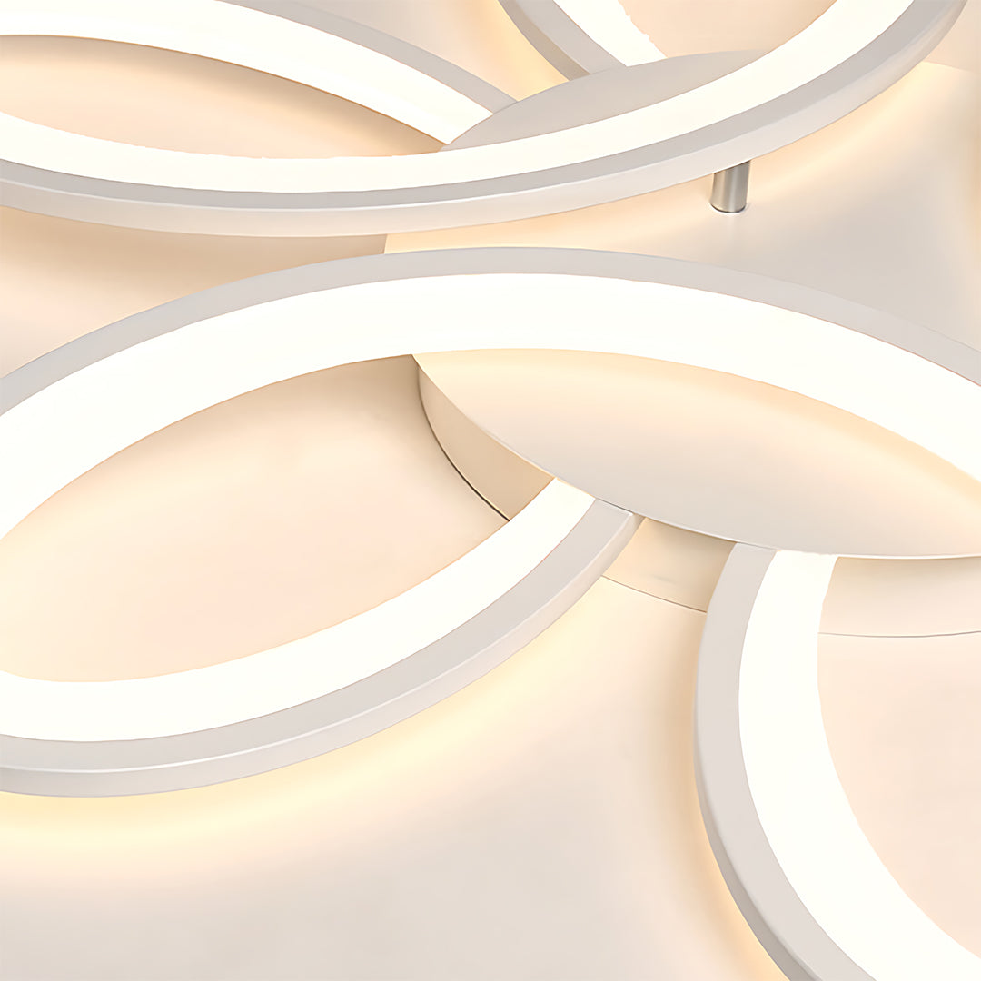 Modern White Ceiling Fan with Dimmable LED Light and Remote Control