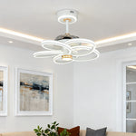 White Ceiling Fan with Integrated LED Light – Modern Nordic Design