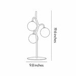 French Style Colored Glass Table Lamp, Three-Head Design for Elegant Interiors