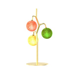 French Style Colored Glass Table Lamp, Three-Head Design for Elegant Interiors