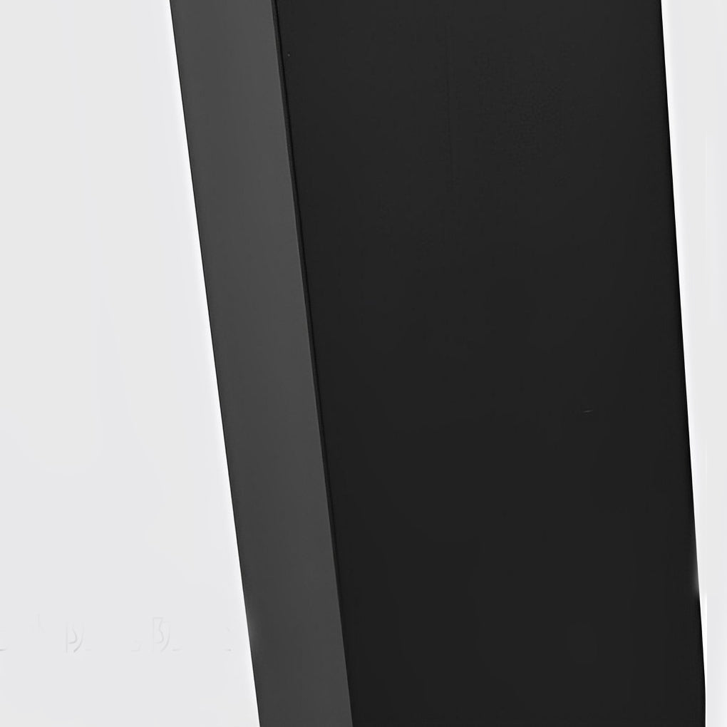 Modern Square Outdoor Bollard Light in Black with Warm White LED