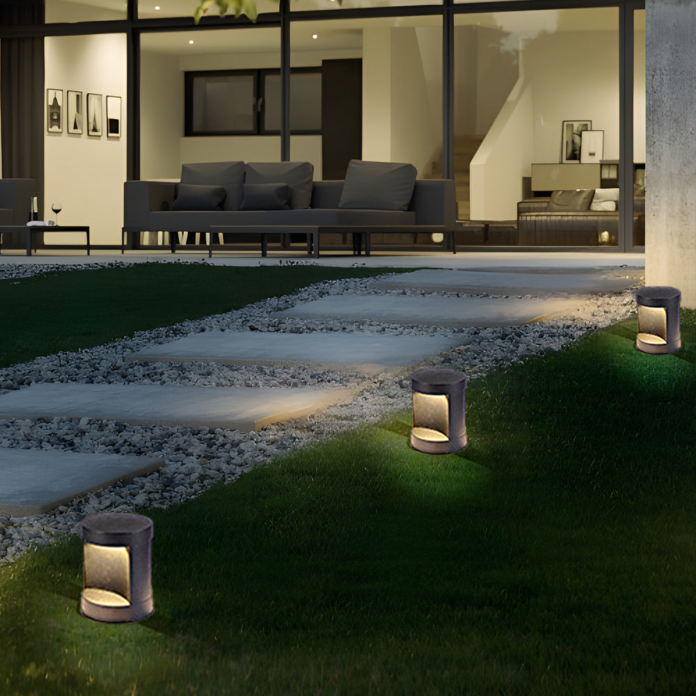 Modern Cylindrical LED Bollard Lights for Pathways & Landscapes