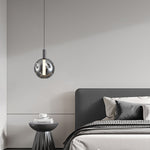 Modern Drum Pendant Light with Branch Design, Minimalist LED Ceiling Lamp