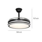 Noir All-Copper Ceiling Fan with Dimmable LED Light and Remote