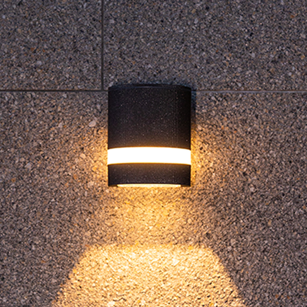 Modern Industrial Outdoor Wall Light with Up and Down Illumination